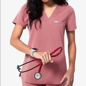 Figs Mauve Catarina One Pocket Scrub Top